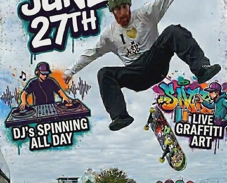 Shred the Sound June 27 skateboarding event flyer at 700 10th Street East